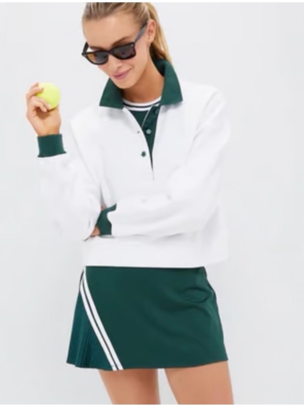 Tuckernuck ⭐️NWT⭐️White Miles Collared Pullover  size small
